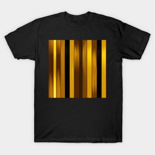 Golden Harmony: Abstract Stripes in Luxe Gold T-Shirt